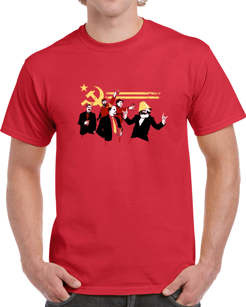 Communist Party Funny Russia China Retro Vintage Parody Cool T Shirt
