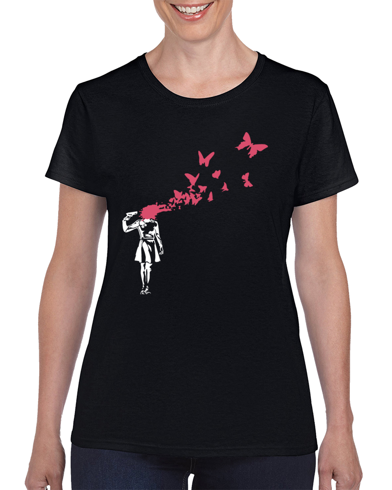 War Peace Butterflies Irony Parody Cool T Shirt