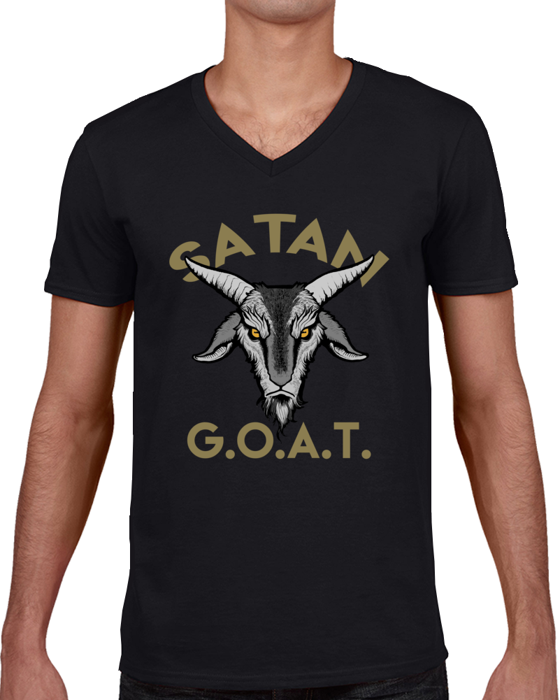 Satan Goat Greatest Of All Time Funny Parody Hell Devil T Shirt