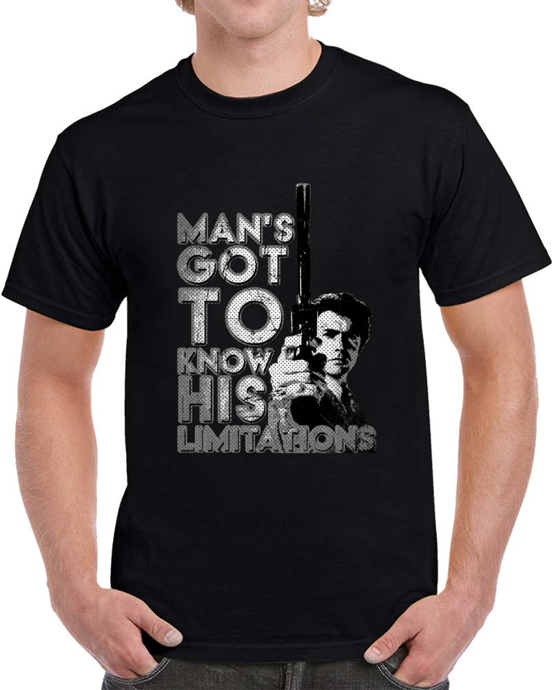 Dirty Harry Limitations Quote 70s Father's Day Gift Movie Fan Classic Cool T Shirt