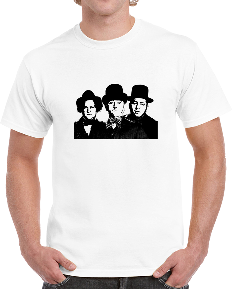 The Three Stooges Curly Larry Moe Funny Cool Classic Movie Fan T Shirt