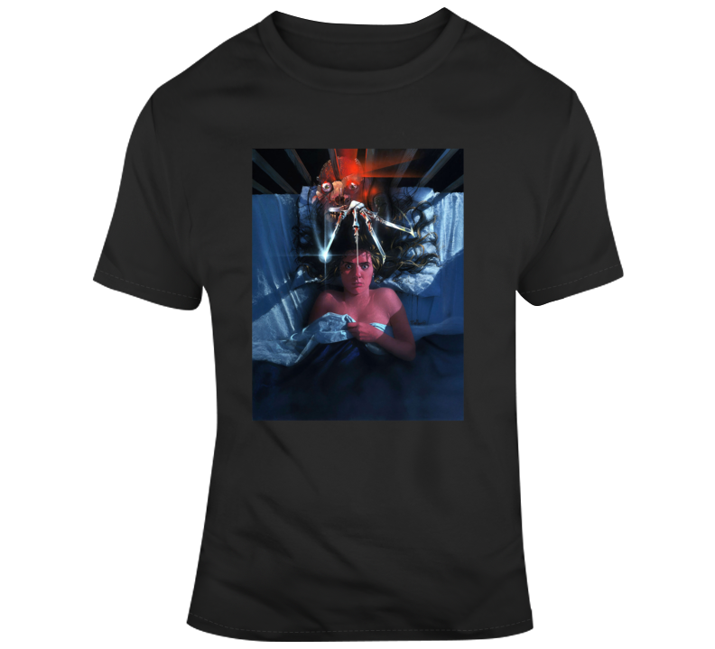 Nightmare On Elm St Horror  Movie Poster Fan T Shirt