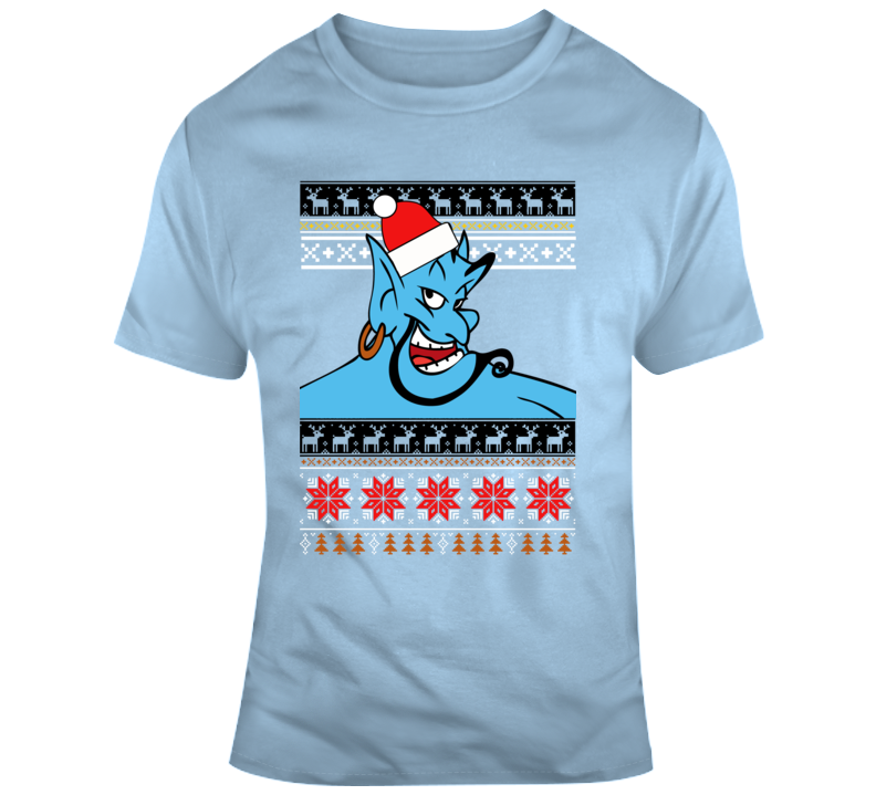 Ugly Sweater Aladdin Genie Christmas Funny Parody Fan Gift T Shirt