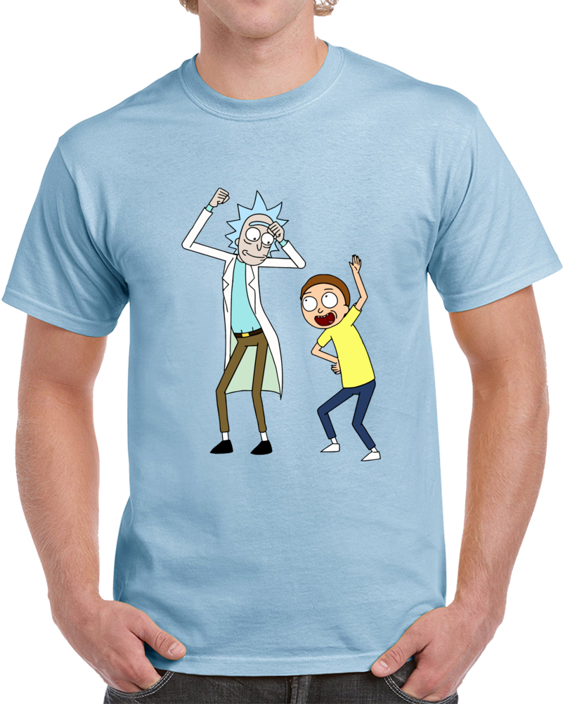 Rick And Morty Cartoon Sci Fi Tv Dancing Funny Parody Fan T Shirt