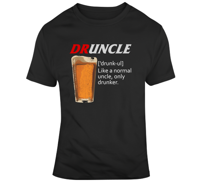 Druncle Funny Funcle Uncle Parody Beer Christmas Gift T Shirt