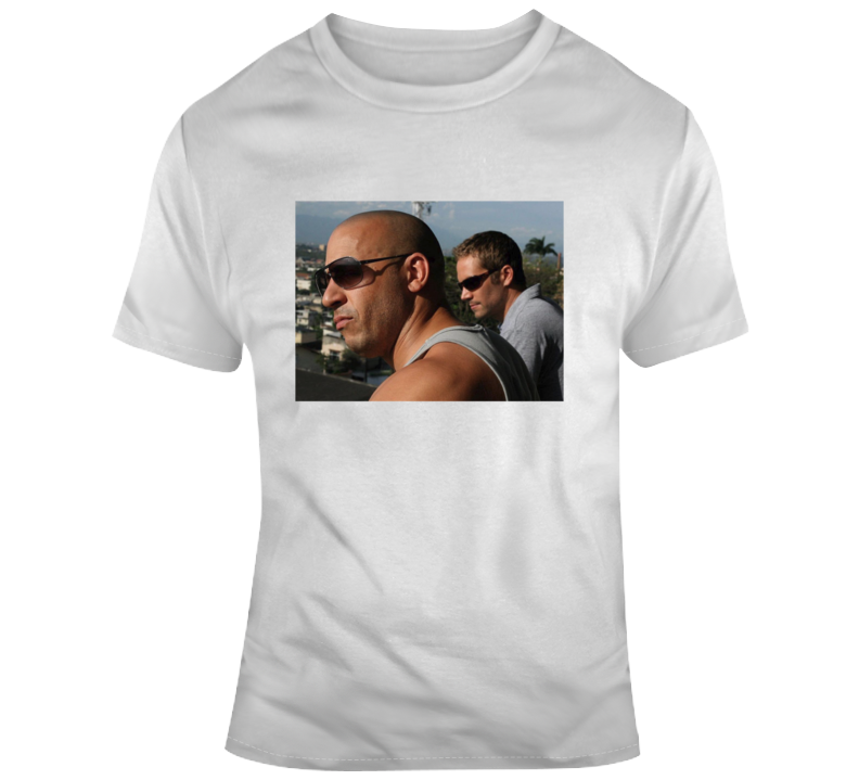 Fast Furious Vin Diesel Paul Walker Bros Speed Cars Fan T Shirt