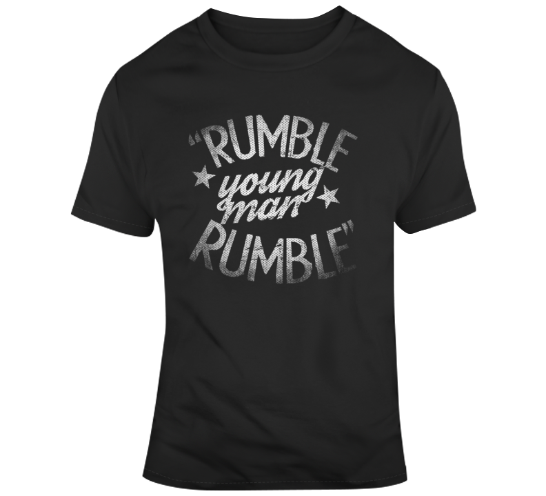 Rumble Young Man Rumble Boxing Fan T Shirt