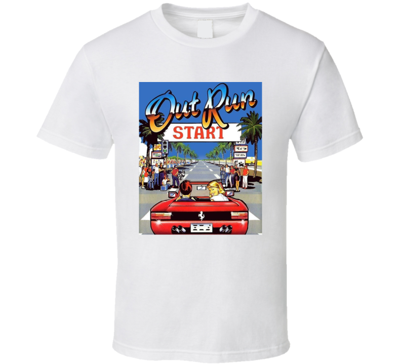 Outrun 80s Arcade Gamer Racing Fan T Shirt