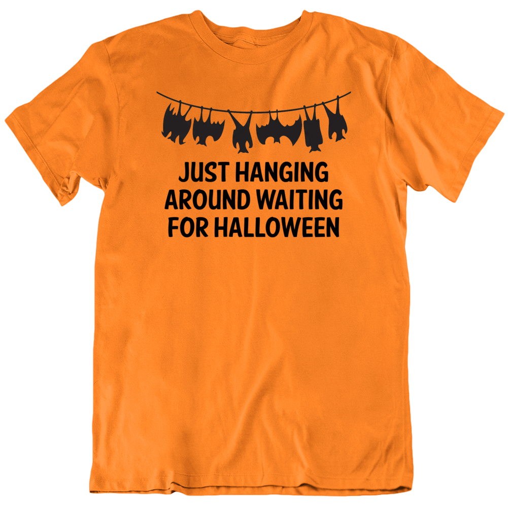 Waiting For Halloween Scary Funny Bat T Shirt