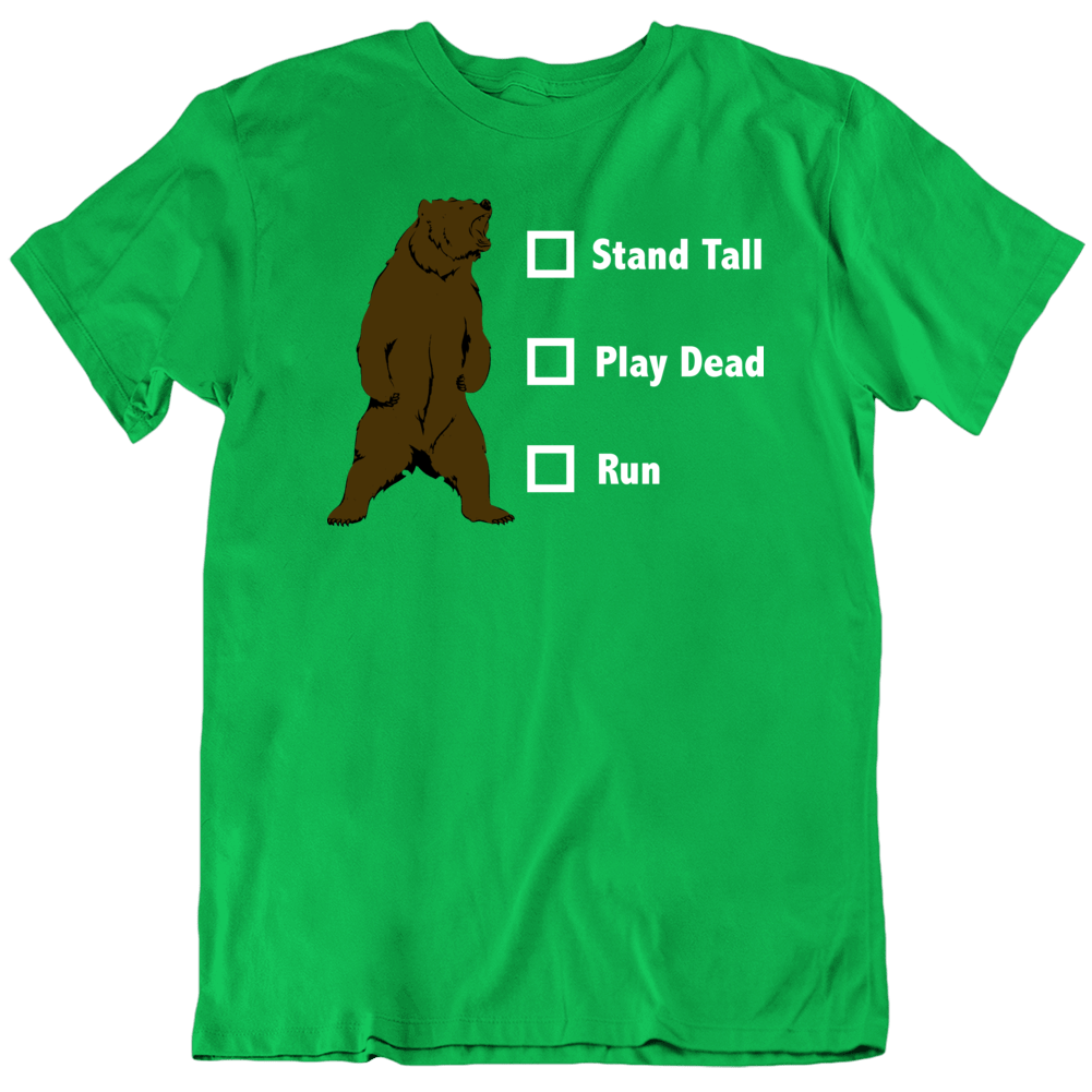 Bear Attack Options Funny Hiking T Shirt