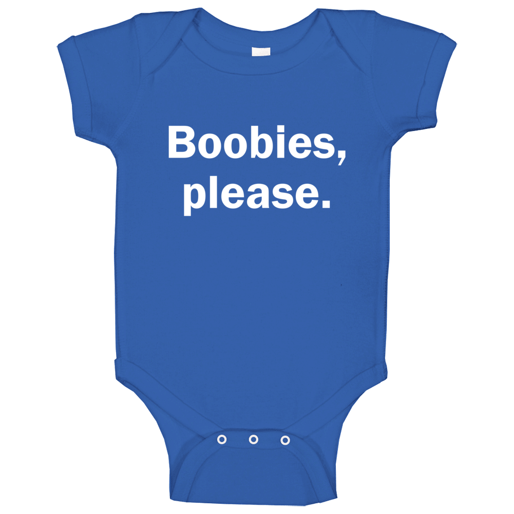 Boobies Please Funny Baby Infant Baby One Piece