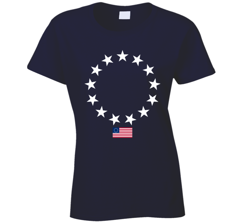 Betsy Ross American Flag Usa Proud Ladies T Shirt