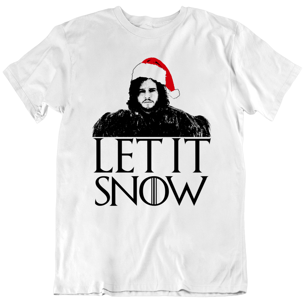 Let It Snow Jon Funny Parody Got Fan Christmas White T Shirt