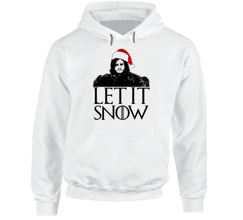 Let It Snow Jon Funny Parody Got Fan Christmas White Hoodie