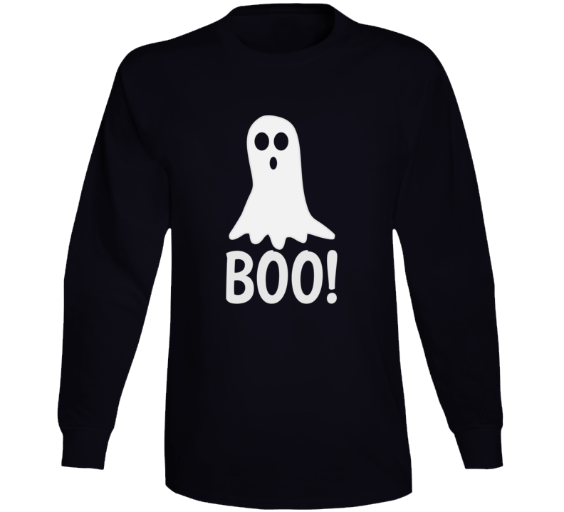 Funny Ghost Boo Halloween Long Sleeve