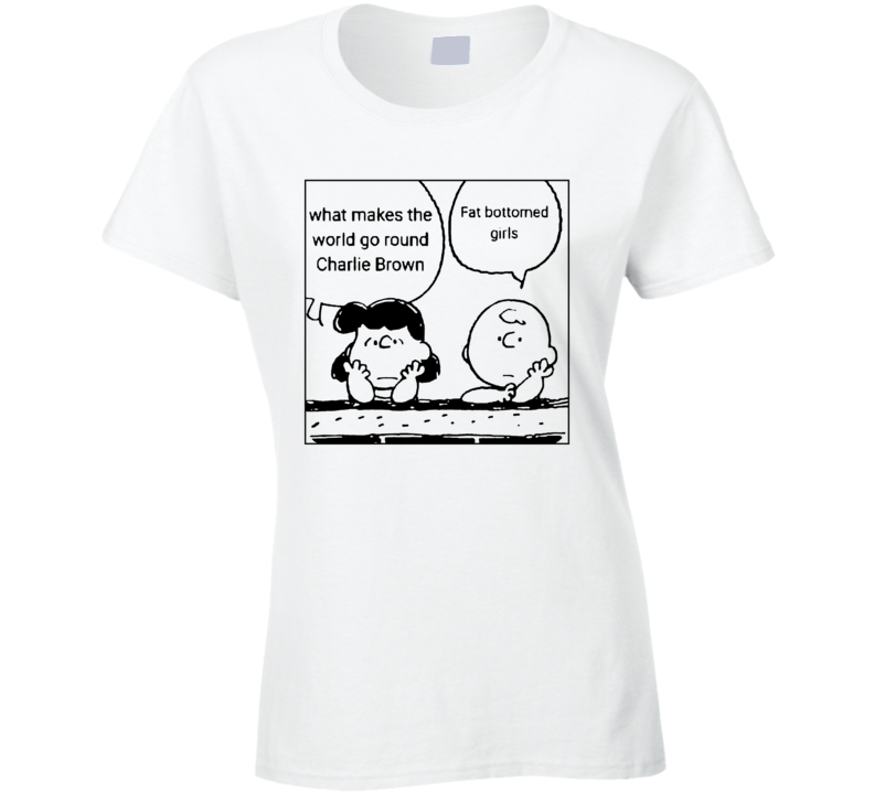 Peanuts Charlie Brown Parody Funny Cartoon Ladies T Shirt