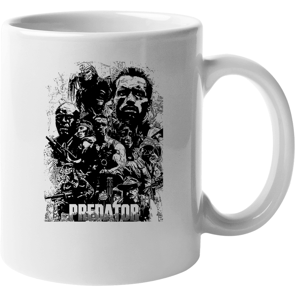 Predator Arnold Schwarzenegger Movie Action Fan White Mug