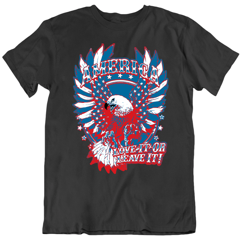American Pride Freedom Love It Eagle Usa T Shirt