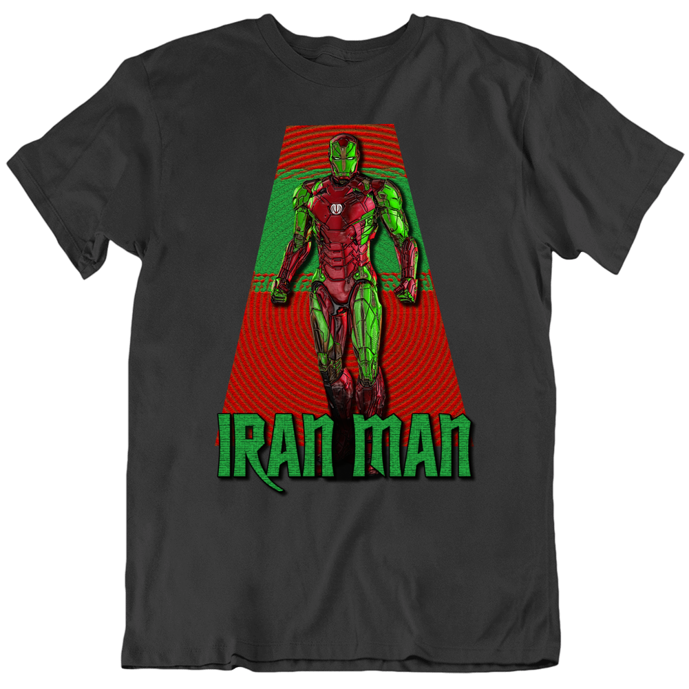 Iran Man Funny Parody Iron Man Irainian Superhero T Shirt