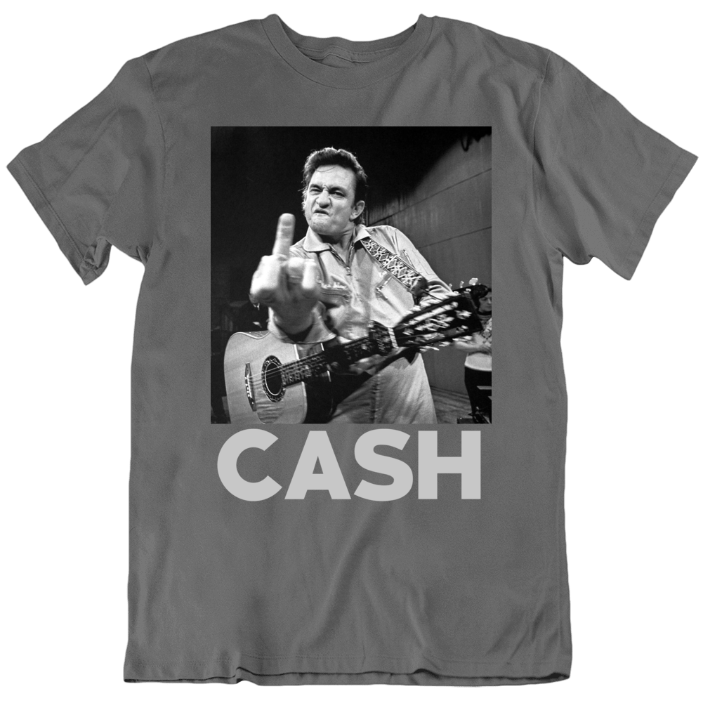 Johnny Cash Finger Country Music Legend Fan T Shirt