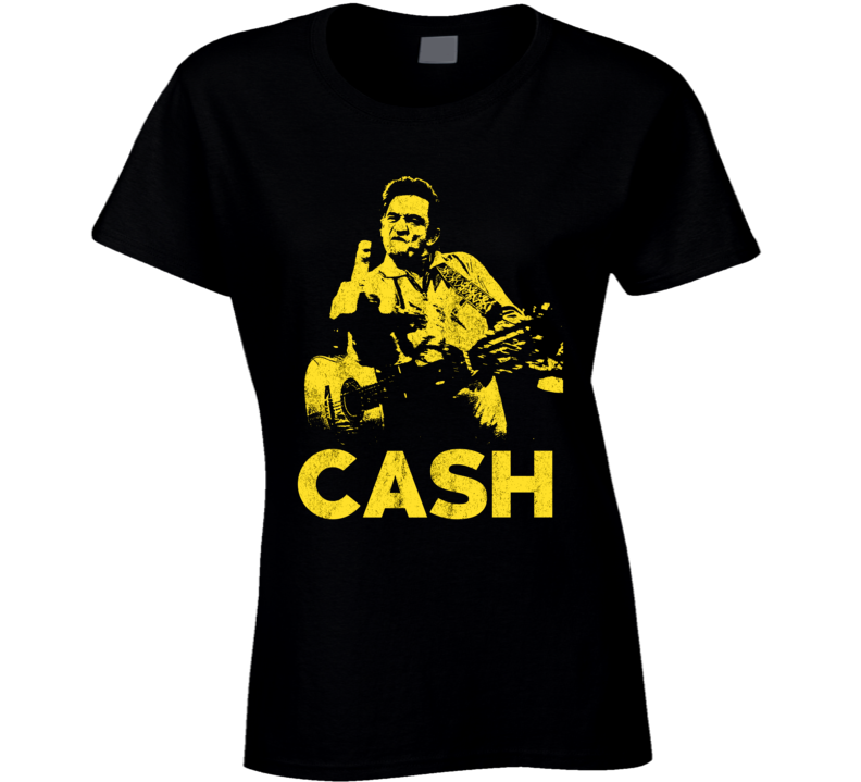 Johnny Cash Finger Country Music Nashville Fan Ladies T Shirt
