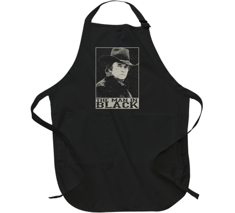 The Man In Black Johnny Cash Country Music Legend Apron