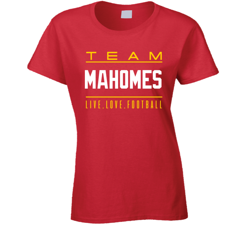 Team Mahomes Kansas City Football Ladies T Shirt