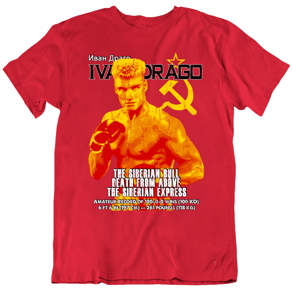 Ivan Drago Rocky Boxing Boxer Movie Russian T Shirt