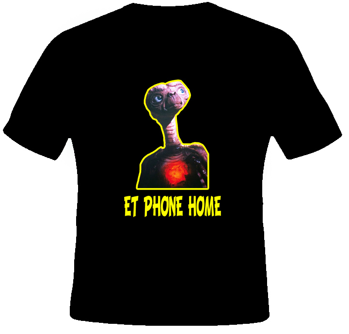 ET phone home funny alien movie t shirt