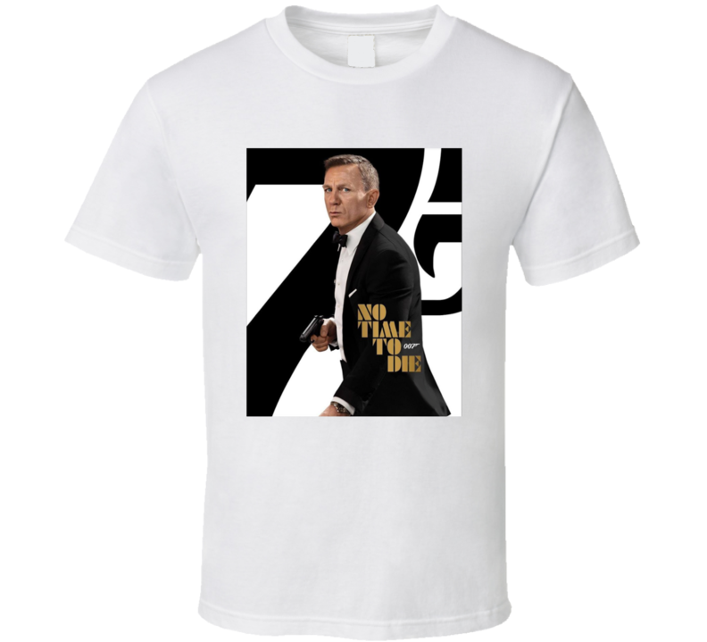 No Time To Die 007 James Bond Movie Fan T Shirt