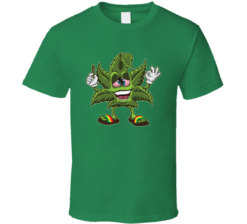 Marijuana Leaf Smoking Funny Stoner T Shirt