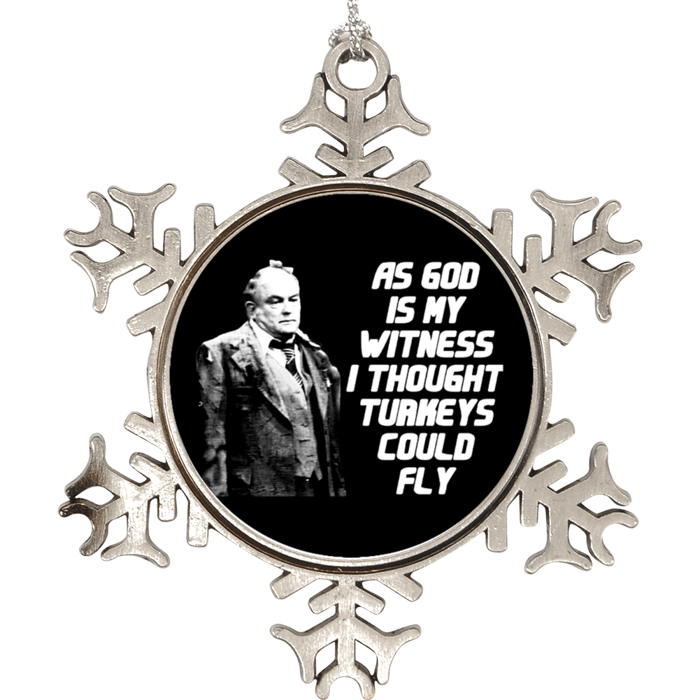 Mr Carlson As God Is My Witness Turkeys Fly Funny Wkrp Fan Christmas Holiday Ornament