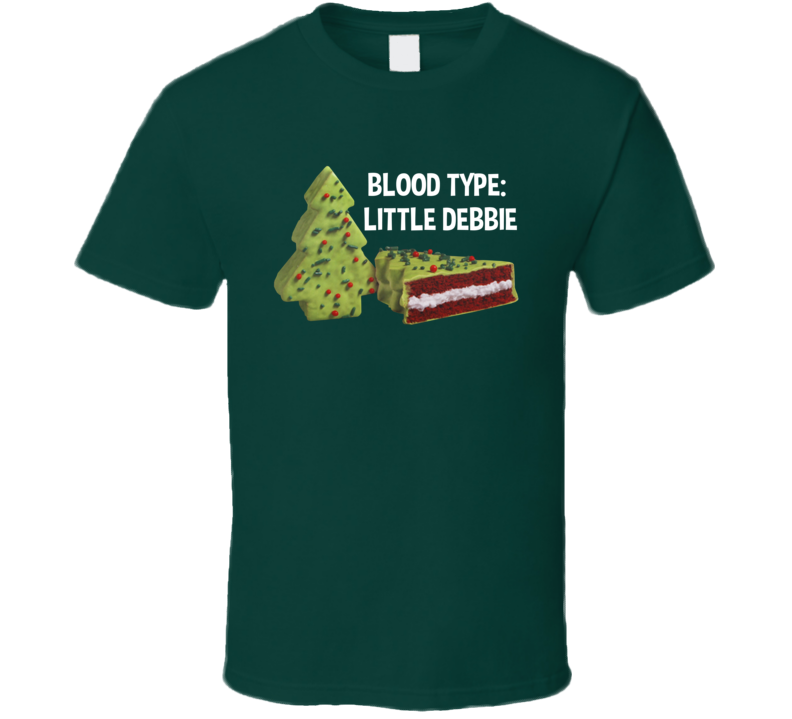 Blood Type Little Debbie Red Velvet Christmas Cake T Shirt