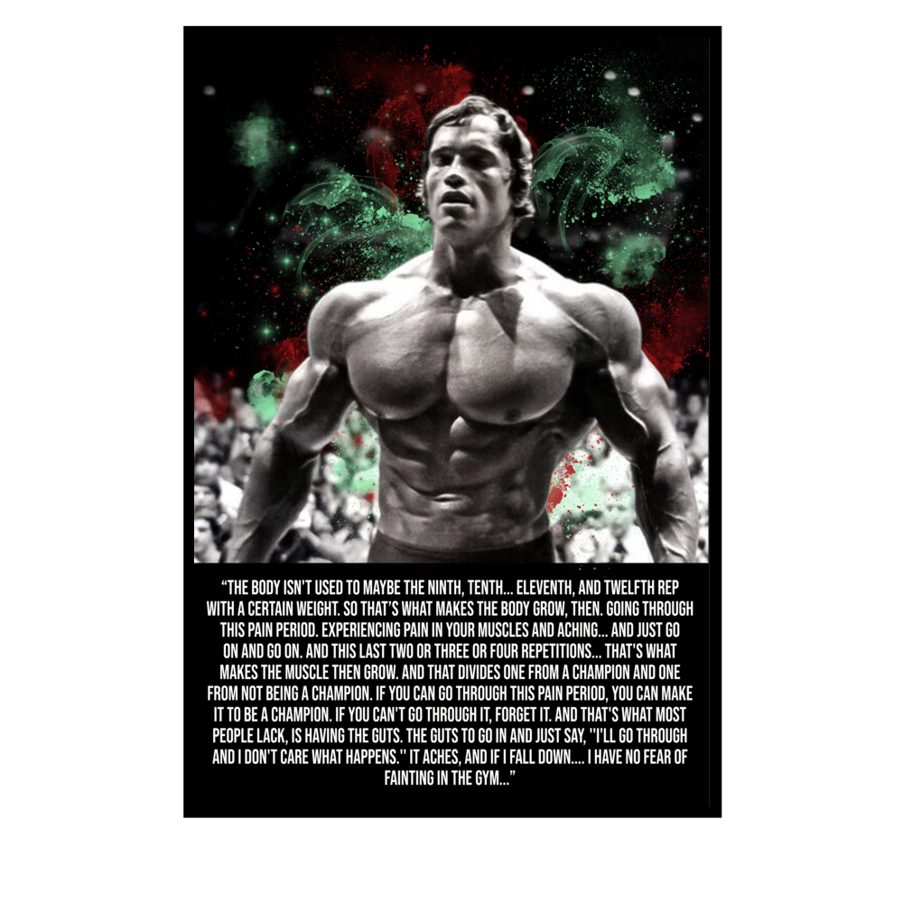 Various Sizes Arnold Quote Inspiration Gym Workout Poster