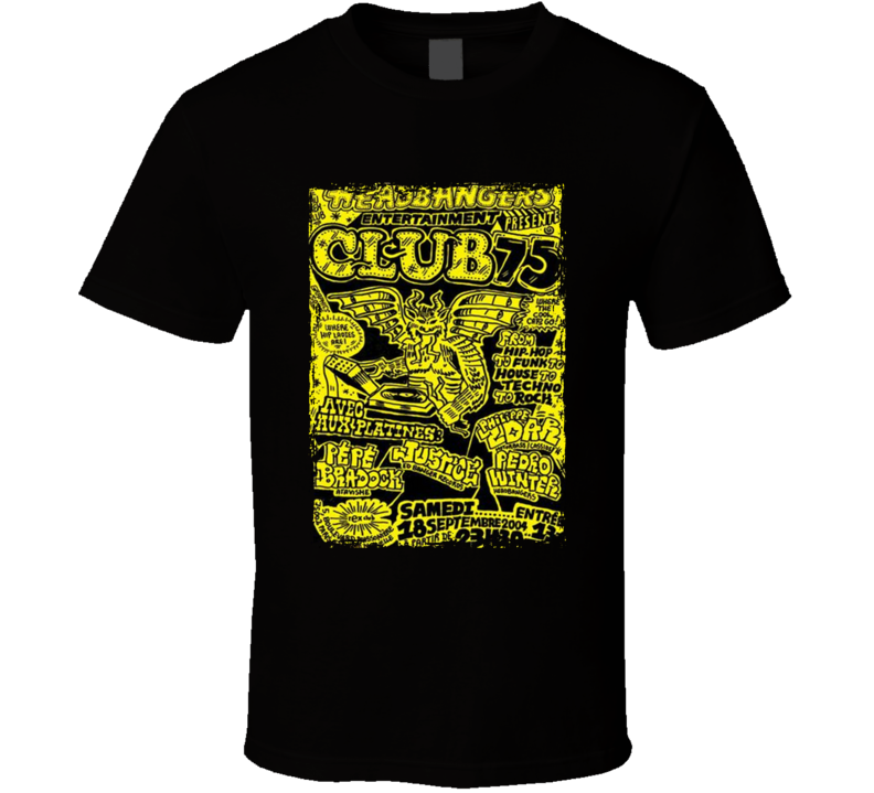 Headbangers Entertainment Club 75 Poster Music Fan T Shirt