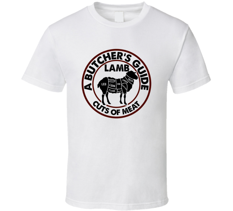 Lamb A Butcher's Guide Cuts Of Meat T Shirt