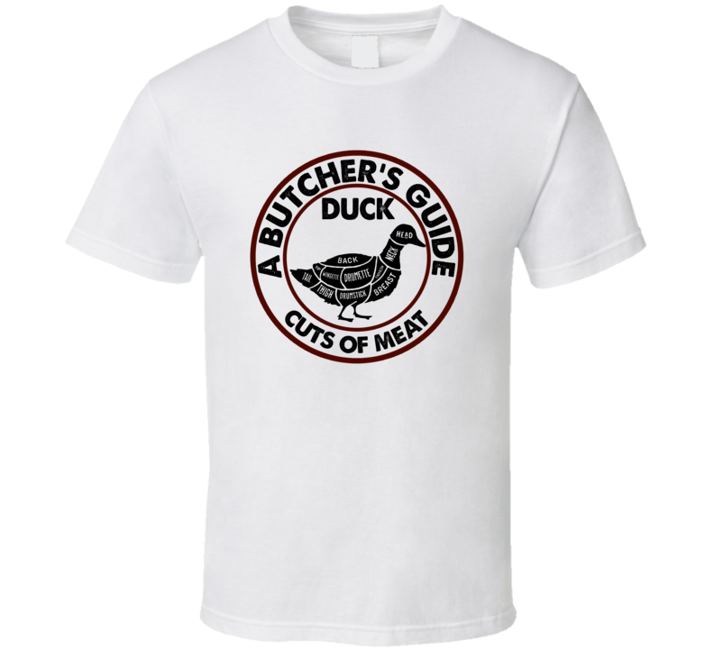 Duck A Butcher's Guide Cuts Of Meat T Shirt