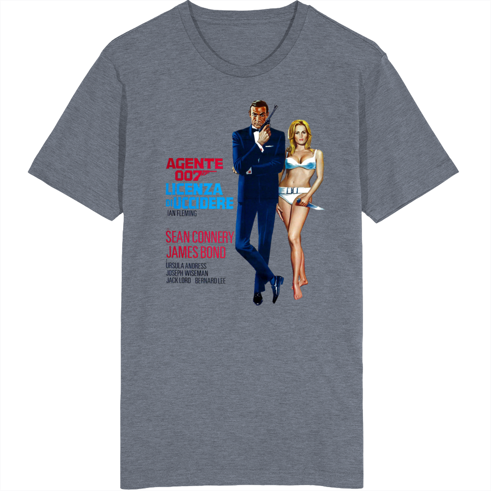 Dr No James Bond Ian Fleming Fan Italian Movie T Shirt