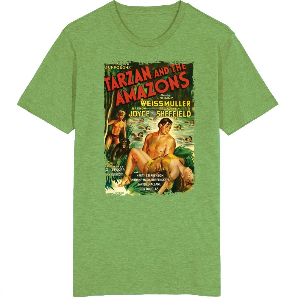 Tarzan And The Amazons 40s Action Adventure Movie T Shirt