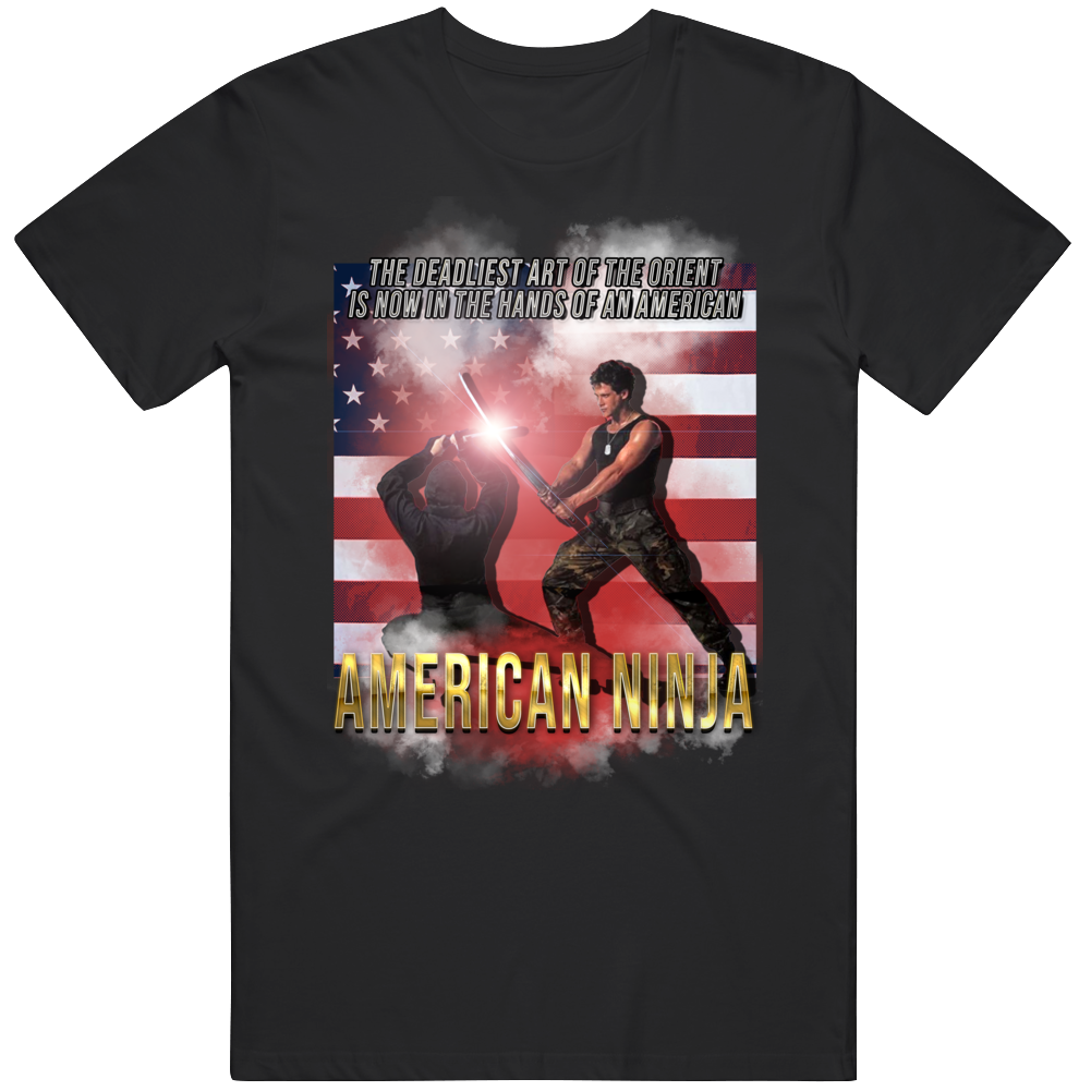 American Ninja 80s Action Fan Mma Movie T Shirt