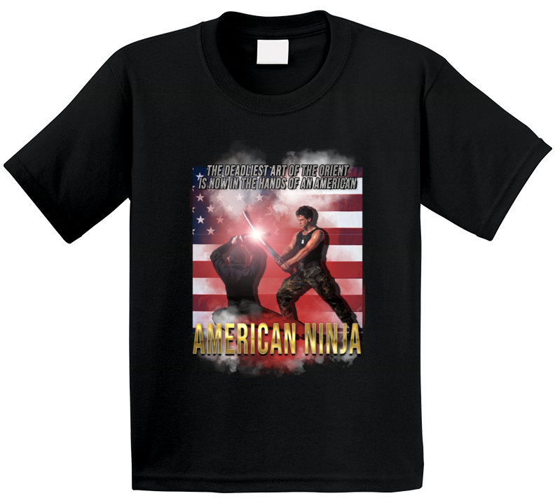American Ninja 80s Action Fan Mma Movie T Shirt