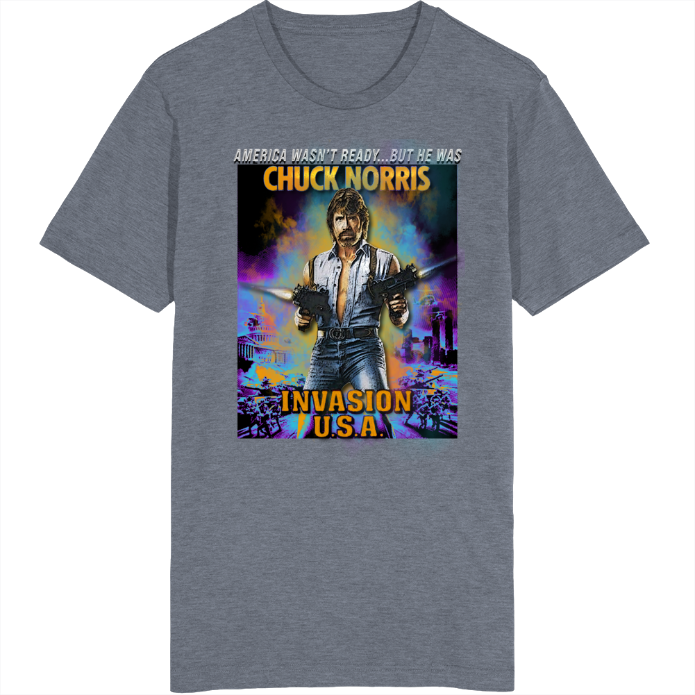 Invasion Usa Classic Chuck Norris Movie 80s Fan T Shirt