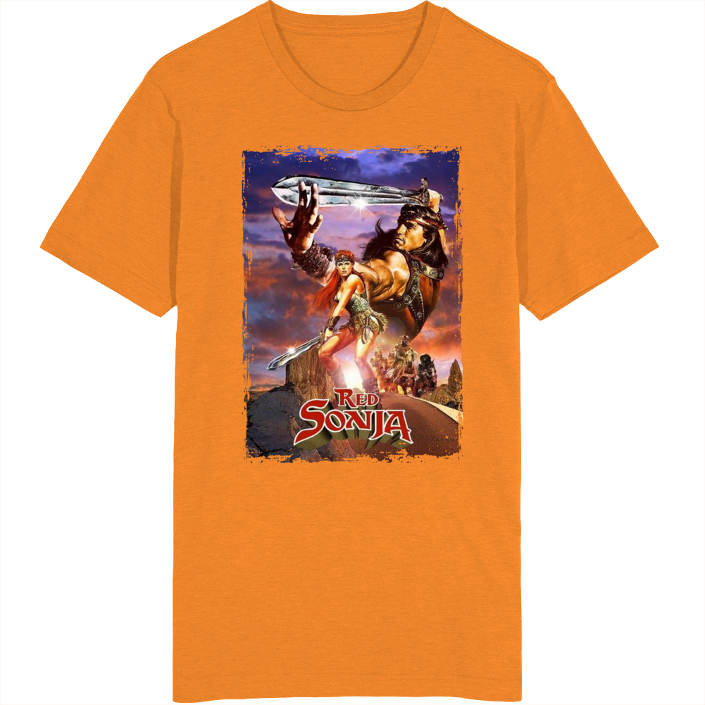 Red Sonja 80s Sword Action Movie Fan T Shirt