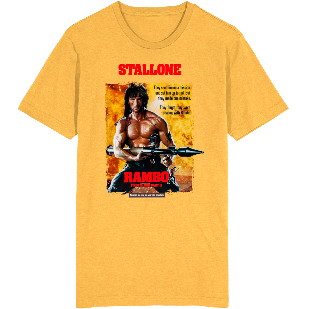 Rambo First Blood Part 2 Fan 80s Action Movie Fan T Shirt