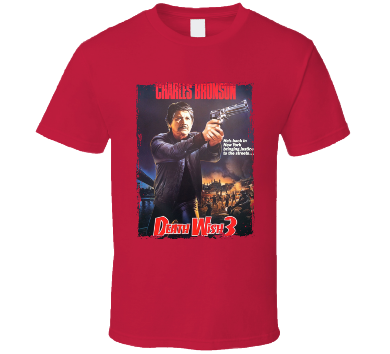 Charles Bronson Death Wish 3 Action Movie 80s Fan T Shirt