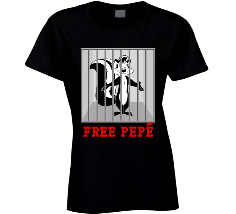 Free Pepe Le Pew Cartoon Cancel Parody Funny Ladies T Shirt