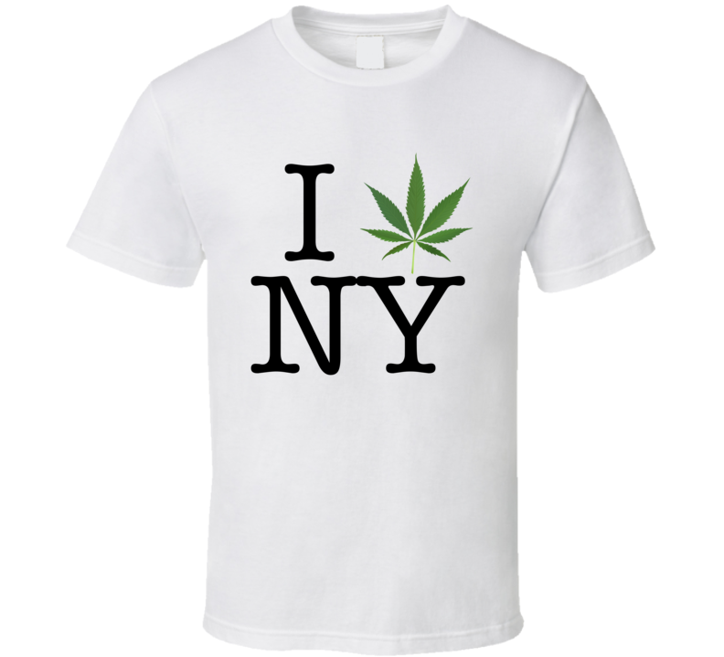 I Love Ny Marijuana Leaf T Shirt