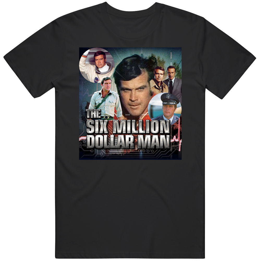Six Million Dollar Man Lee Majors 70s Tv T Shirt