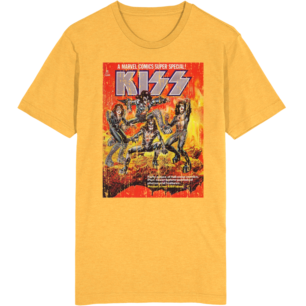 Kiss Comic Rock Band T Shirt