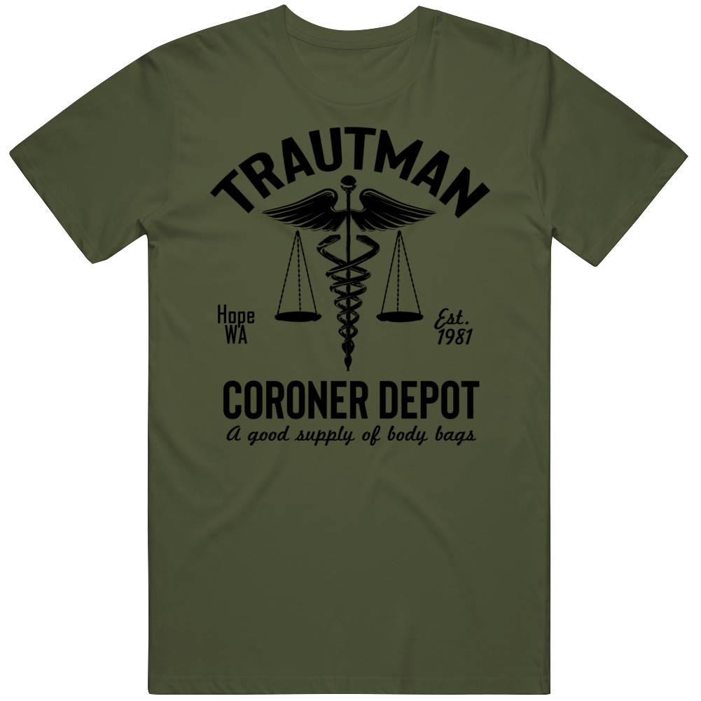 Trautman Coroner Depot Body Bags First Blood Rambo Parody T Shirt
